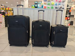 Set 3 Trolley Valigie Nere