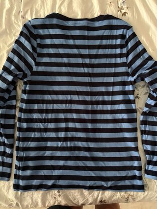 Camiseta Manga Larga M&S Rayas Azul Talla 44