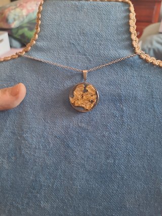 Collar Resina Acero Plata