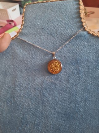Collar Resina Acero Plata