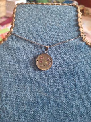 Collar Resina Acero Plata
