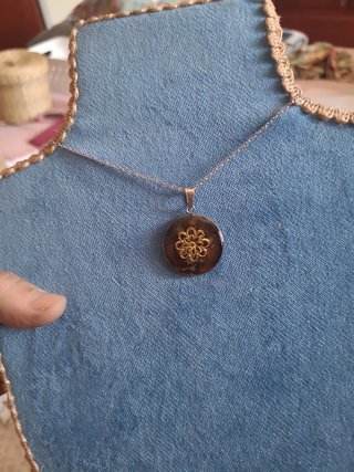 Collar Resina Acero Plata