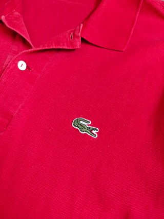 Polo Rojo Lacoste Vintage Talla XL