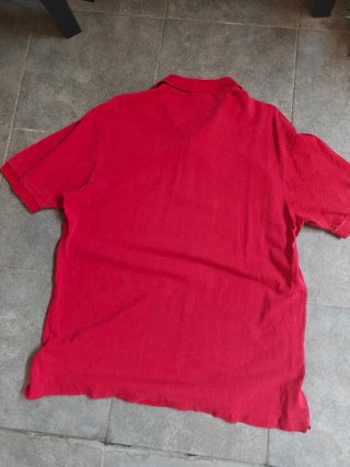 Polo Rojo Lacoste Vintage Talla XL
