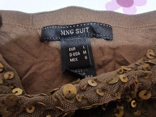 Blusa dorada con lentejuelas y tul