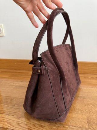Bolso de piel Zara marrón