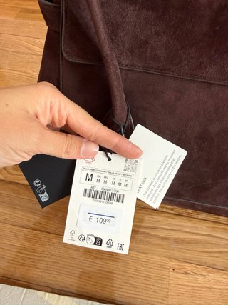 Bolso de piel Zara marrón