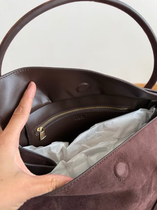 Bolso de piel Zara marrón