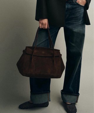 Bolso de piel Zara marrón