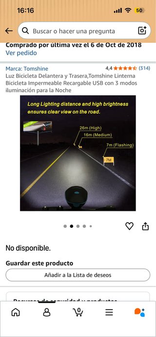 Juego Luces Bicicleta USB y Bocina