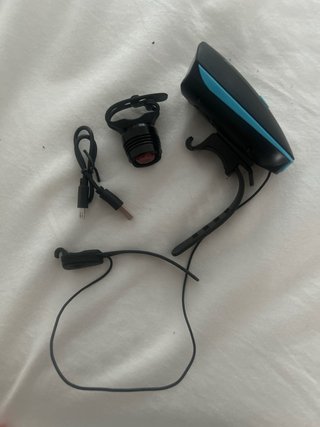 Juego Luces Bicicleta USB y Bocina
