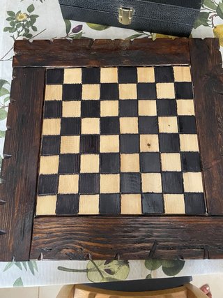Ajedrez Oriental Vintage - Tablero Madera Artesana
