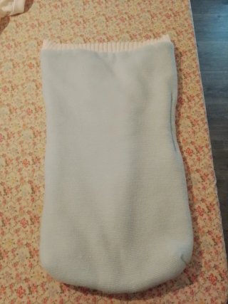 Saco/Arrullo Bebé Azul y Blanco