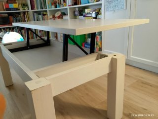 Mesa de centro elevable