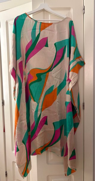 Vestido blusón estampado multicolor