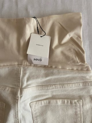 Pantalón vaquero premamá beige