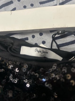 Pantalones Pepe Jeans lentejuelas negros talla S