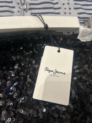 Pantalones Pepe Jeans lentejuelas negros talla S
