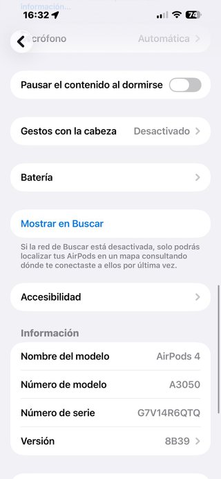 Auriculares Apple AirPods 4 Bluetooth 4R6QTQ