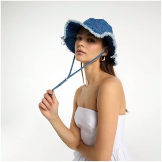 Gorro Pescador Denim Ajustable Sombrero Algodón