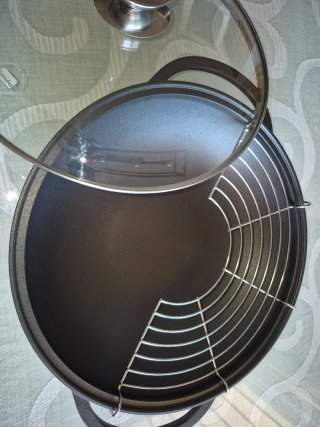 Wok Berndes con tapa de cristal