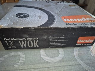 Wok Berndes con tapa de cristal