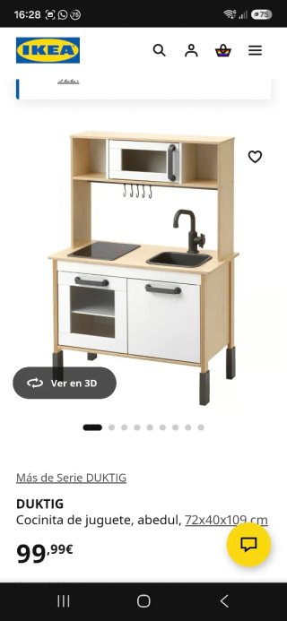 Cocinita de madera IKEA.