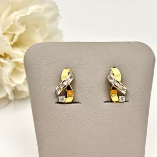 Pendientes Oro 18kt con circonitas