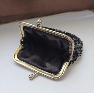 Portamonete vintage con perline e paillettes
