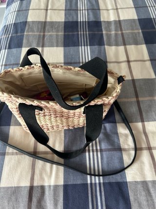 Bolso de paja verano asas y correa