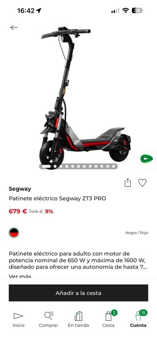 Patinete Eléctrico Segway ZT3 PRO