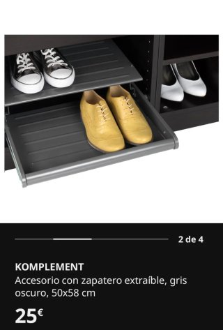 2 Zapateros Extraíbles Ikea Komplement 50x58