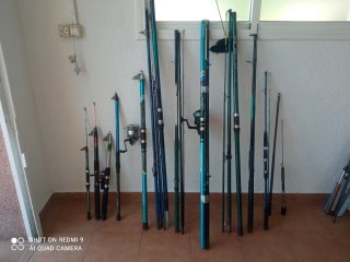 Lote de cañas de pesca