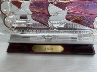 Barco de cristal en botella 'Atlas'