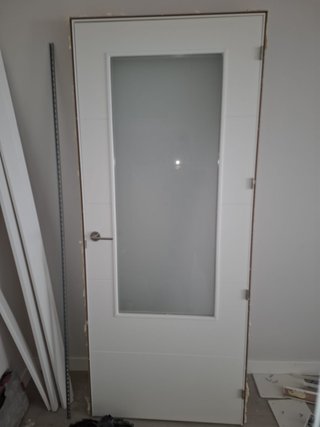 2 Puertas de interior blancas con cristal
