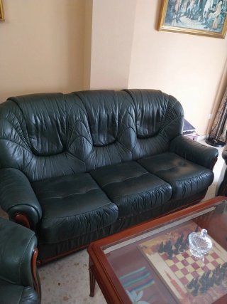 Conjunto de mesa 6 sillas de comedor, sofá, mesita