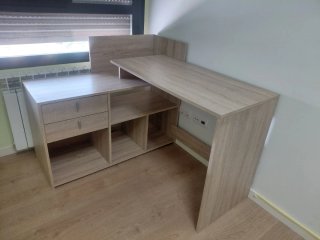 Escritorio madera 2 cajones