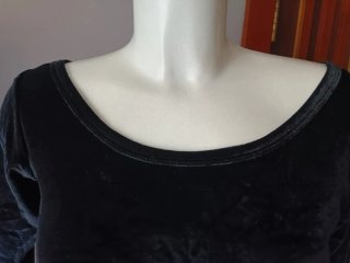 Mini abito in velluto nero