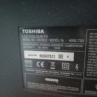 Televisor Toshiba Negro 100 cm diagonal.