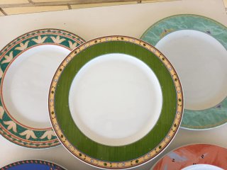 Juego de 6 Platos de Porcelana