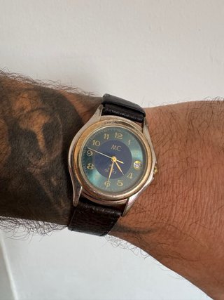 Reloj MC Quartz Esfera Verde y Correa Negra