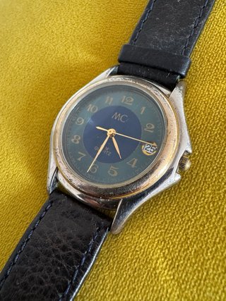 Reloj MC Quartz Esfera Verde y Correa Negra