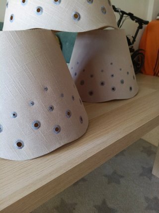 Pantallas de lámpara decoradas (3 unidades)