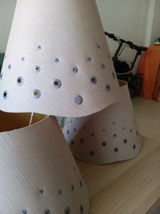 Pantallas de lámpara decoradas (3 unidades)