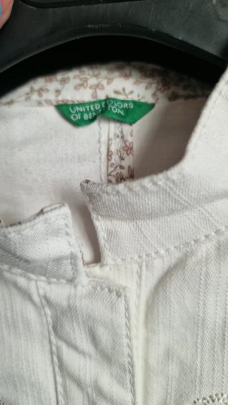 Giacca jeans bianca bambina Usata 1 sola volta