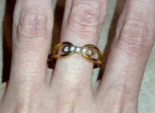 Anillo dorado acero inoxidable talla 7