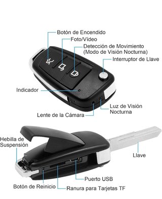 Cámara Oculta Llave Coche SIN ESTRENAR