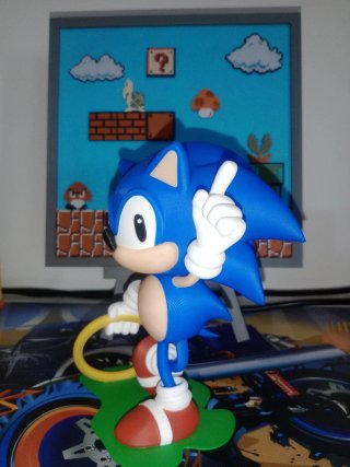 Figura Sonic the Hedgehog Impresa en 3D Multicolor