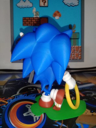 Figura Sonic the Hedgehog Impresa en 3D Multicolor