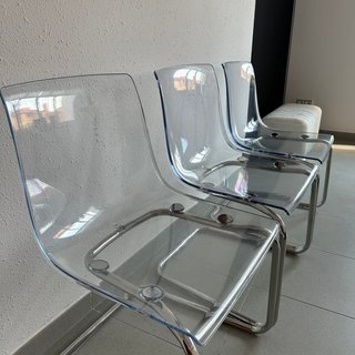 Pack 3 Sillas IKEA TOBIAS Transparentes